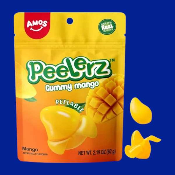 Amos Peelerz Mango hámozható gumicukor 65 g