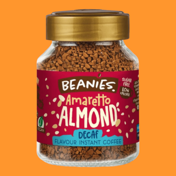 Beanies koffeinmentes ízesített instant kávé Amaretto Almond 50 g