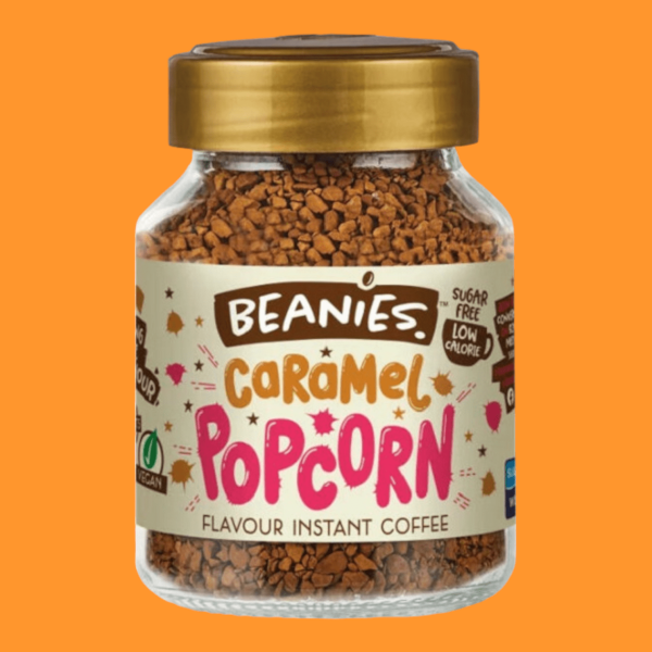 Beanies ízesített instant kávé Caramel Popcorn 50 g