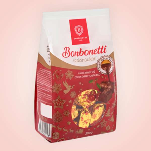 Bonbonetti tejcsokoládés kakaó és meggy ízű szaloncukor 300 g