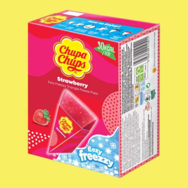 Chupa Chups Freeze Strawberry jégnyalóka 8 db (8*62 ml)