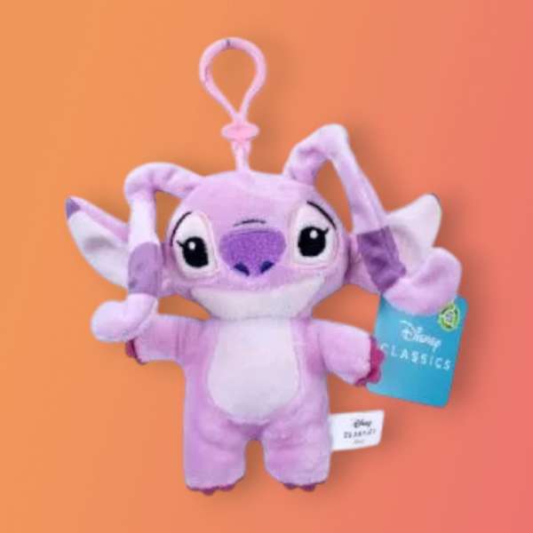 Disney Lilo és Stitch, Angel 2D plüss figura akasztóval 14 cm