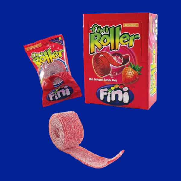 Fini Roller savanyú eper ízű gumicukorszalag 25 g