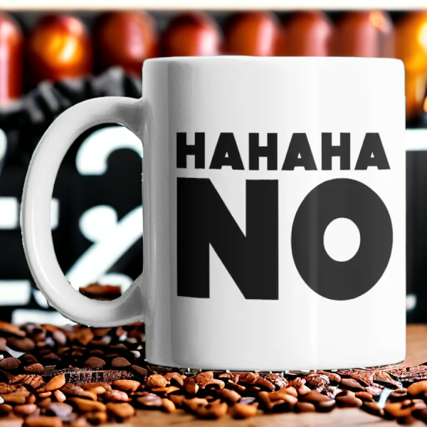 Hahaha NO fehér bögre