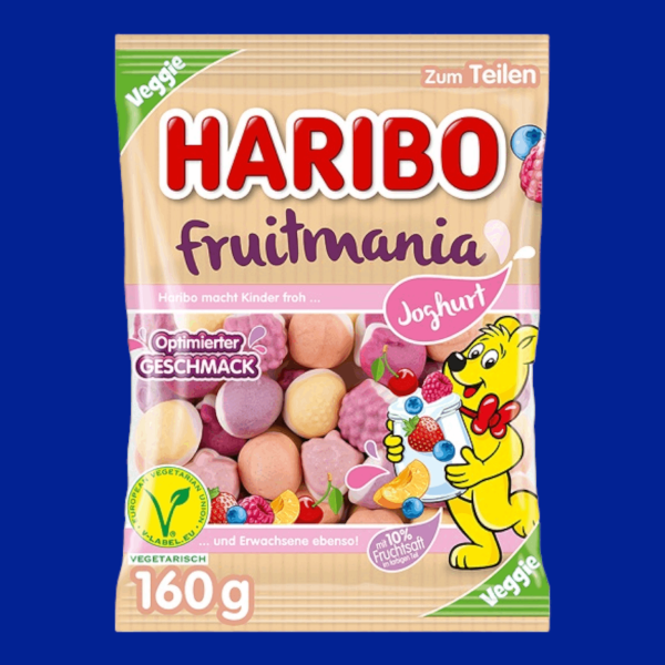 Haribo Fruitmania Joghurt gumicukor 160 g