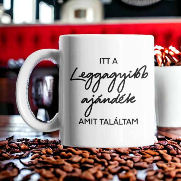 Leggagyibb ajándék fehér bögre