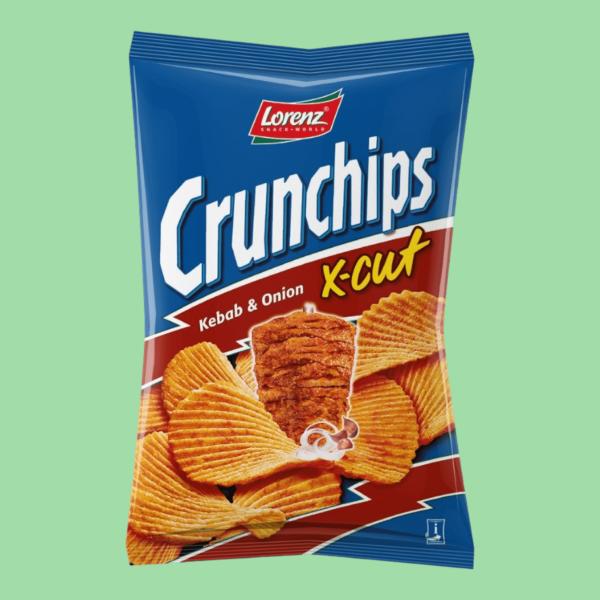 Lorenz Crunchips X-CUT kebab és hagyma 75 g