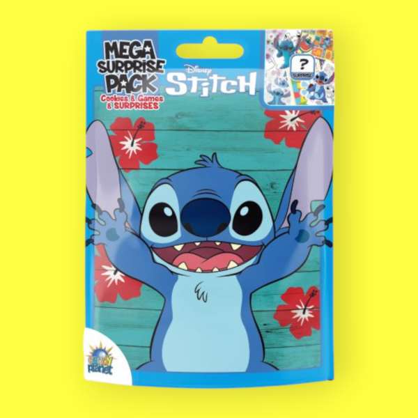 Stitch meglepetés csomag játékokkal és csokis keksszel 10 g