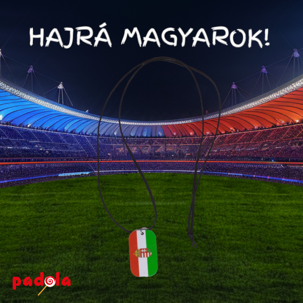 Nemzeti címeres dögcédula bőrszíjjal