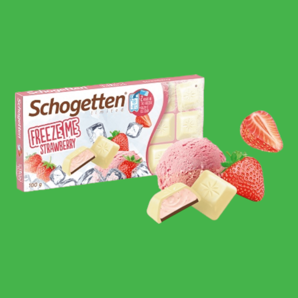 Schogetten Freeze Me Fehér csokoládé Eper 100 g