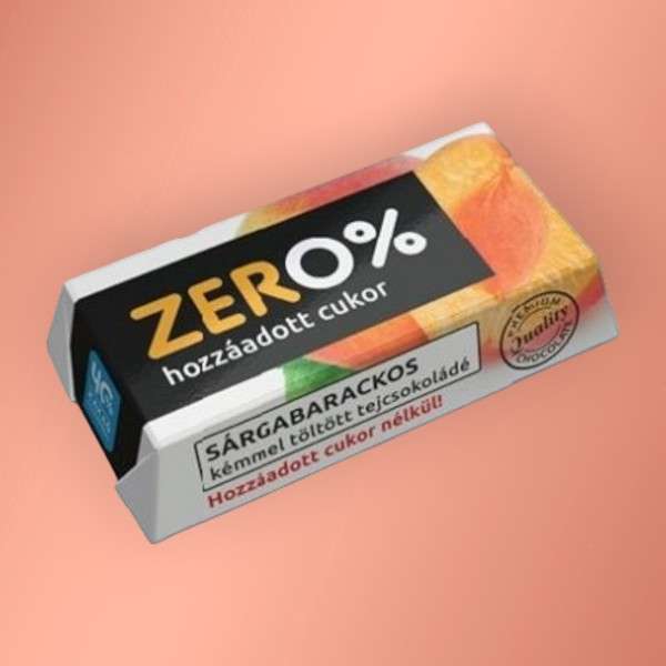 Szerencsi zero sárgabarack ízű krémmel töltött tejcsokoládé 21 g