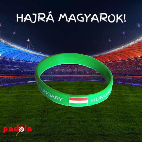 Szilikon karkötő Hungary felirattal
