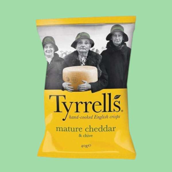 Tyrrell's Burgonyachips Cheadar-Snidling 40 g